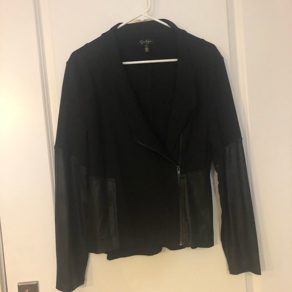 Jessica Simpson black moto style jacket